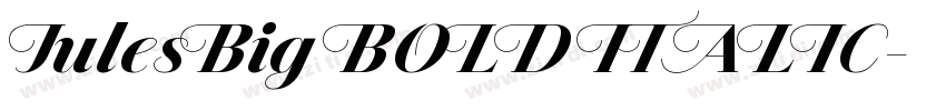 JulesBig BOLD ITALIC字体转换